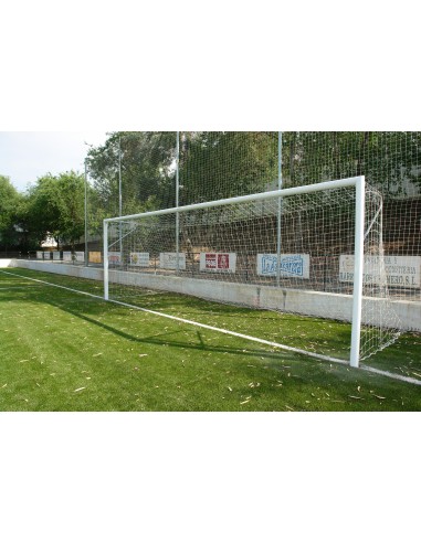 Juego de porterías de fútbol de aluminio de 120 x 100 mm. fijas para empotrar (marco)