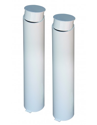 Juego de cajetines para postes de aluminio de Ø90 mm.
